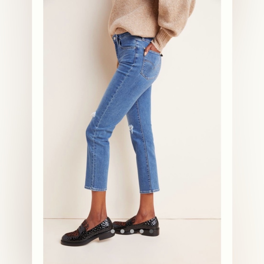 Levi’s | 724 High-Rise Straight Crop Medium Blue Size 32 - Picture 5 of 14